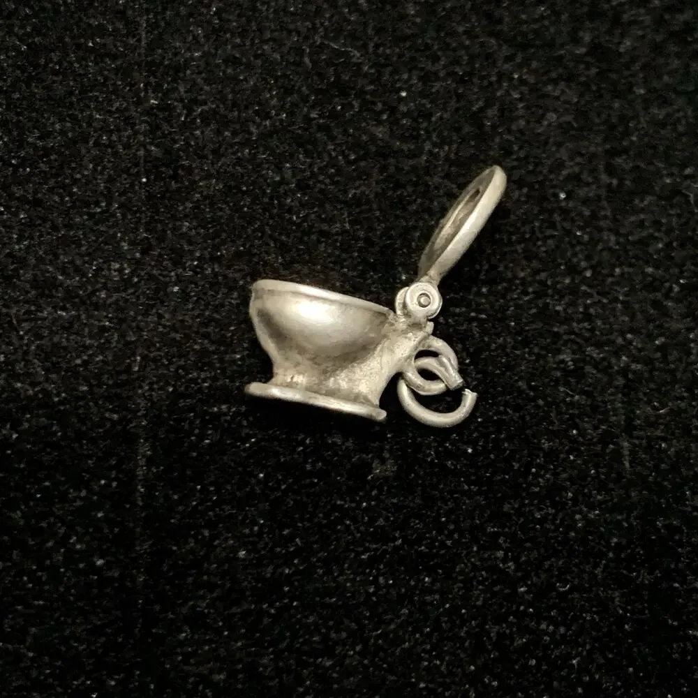 Vintage Sterling 925 Silver Toilet Bowl with Lifting Lid the Cammode Charm